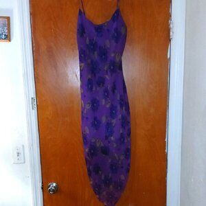 Elegant Purple Floral Dress